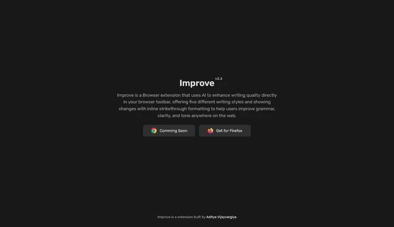 Building Improve: AI Powered Browser Extension for Better Writing
