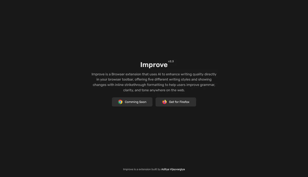 Building Improve: AI Powered Browser Extension for Better Writing